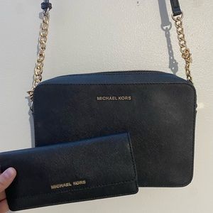 Michael Kors Black purse & wallet